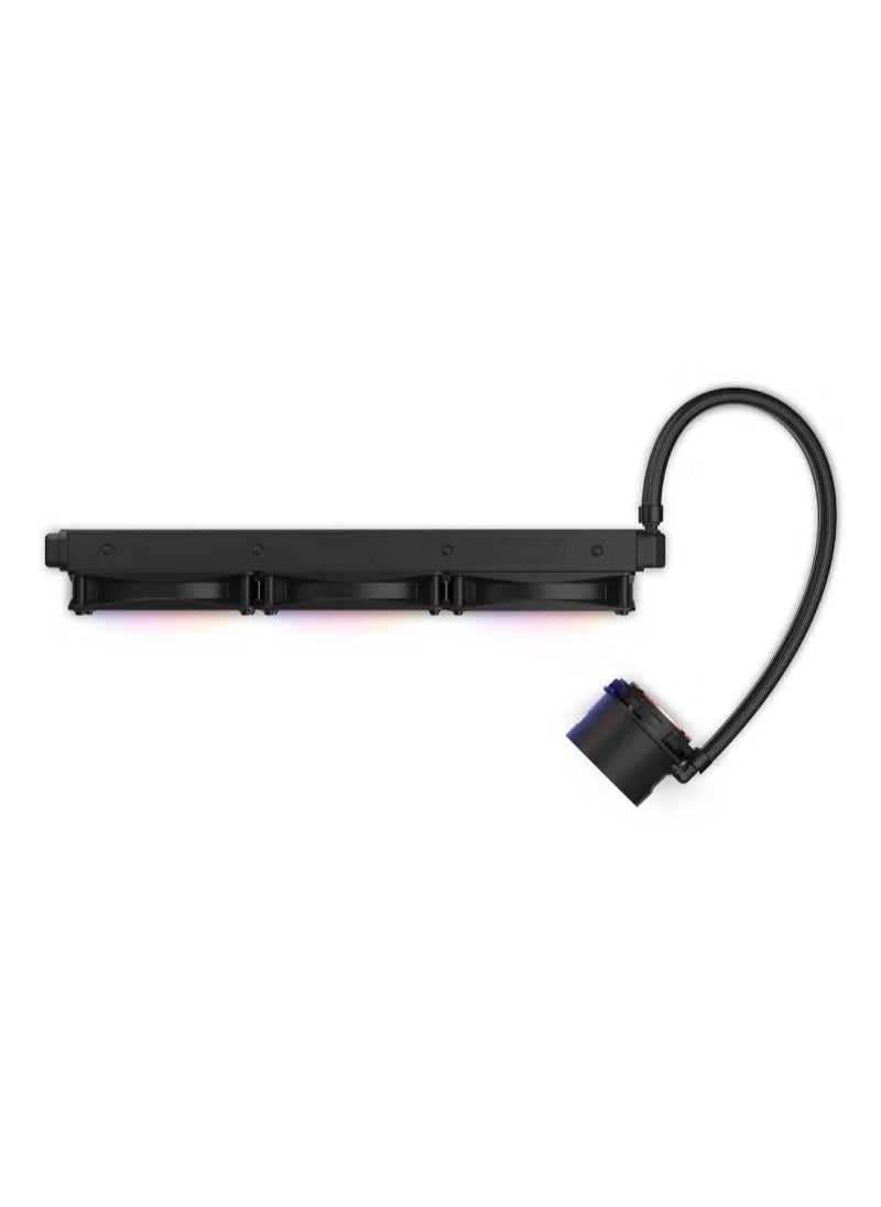 NZXT - NZXT 360mm AIO Liquid Cooler with LCD Display and RGB Fans Black - RL-KR360-B1 - Image 1