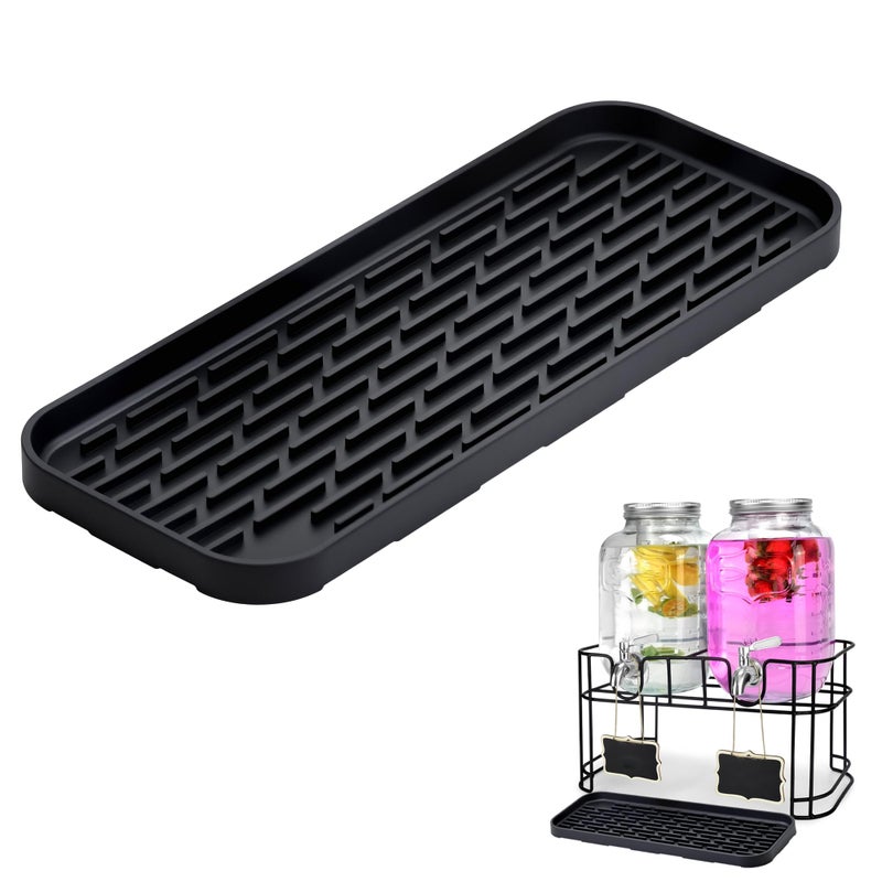 brikinte Drip Pan Compatible with Drink Dispenser, 1 Pack Silicone Tray Mat for DD&HAPP Glass Drink Dispenser - Image 1
