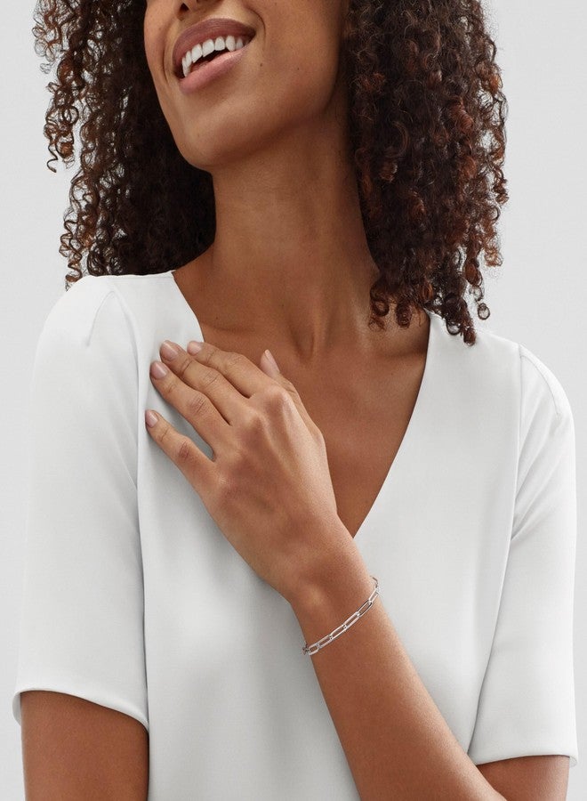 Silpada 'Falling Paperclips' Chain Bracelet in Sterling Silver, 7.25" - Image 3