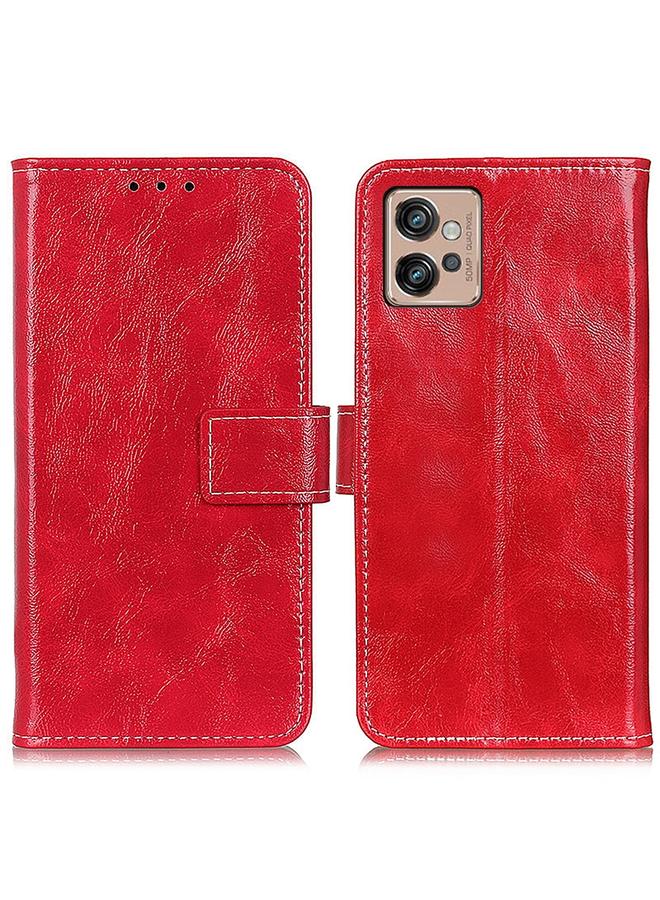 erorex Case For Motorola Moto G32 4G Retro Crazy Horse Texture Horizontal Flip Leather Phone Case - Image 2