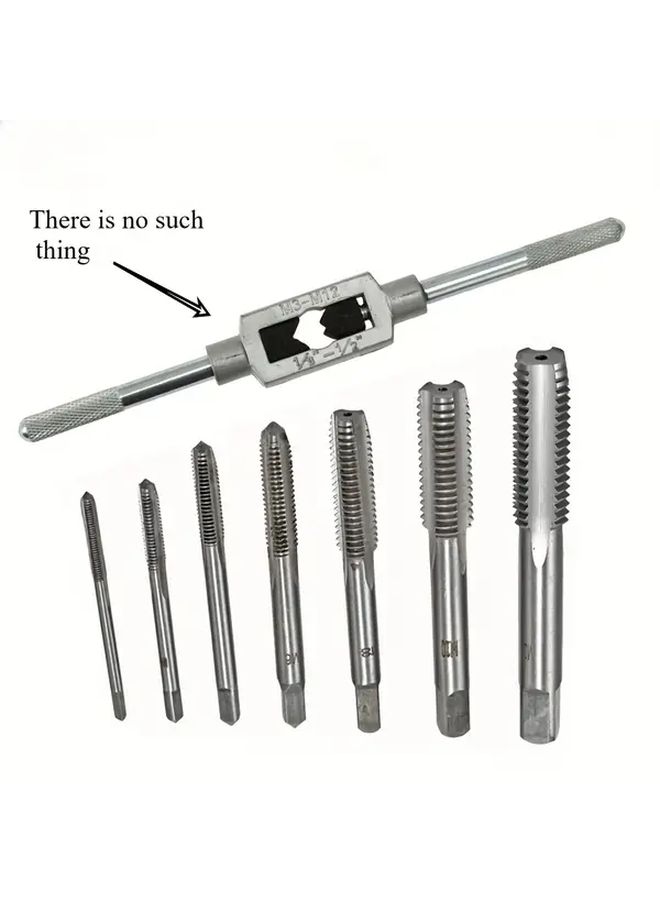 7pcs Straight Slot Thread Tap Set High Speed Steel For Through And Blind Holes - Image 4