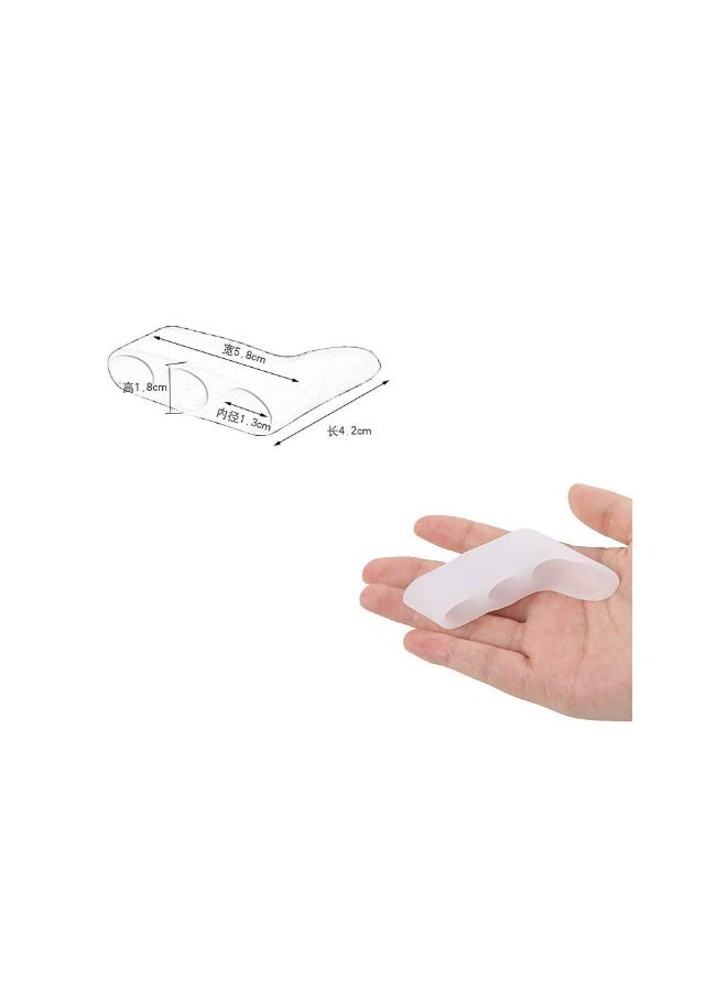 DOUGEI 2 Pcs Pinky Toe Straightener with 3 Loops for Overlapping Toes Triple Gel Toe Separators Curled Pinkie Toe Bunion Shield per Pack - Image 5