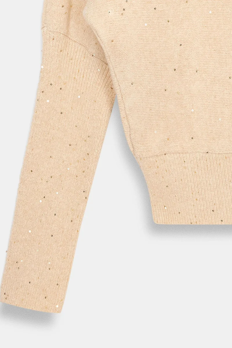 Dilvin Beige Natural DILVIN Women's Knit Sweater for Women | Best Price UAE