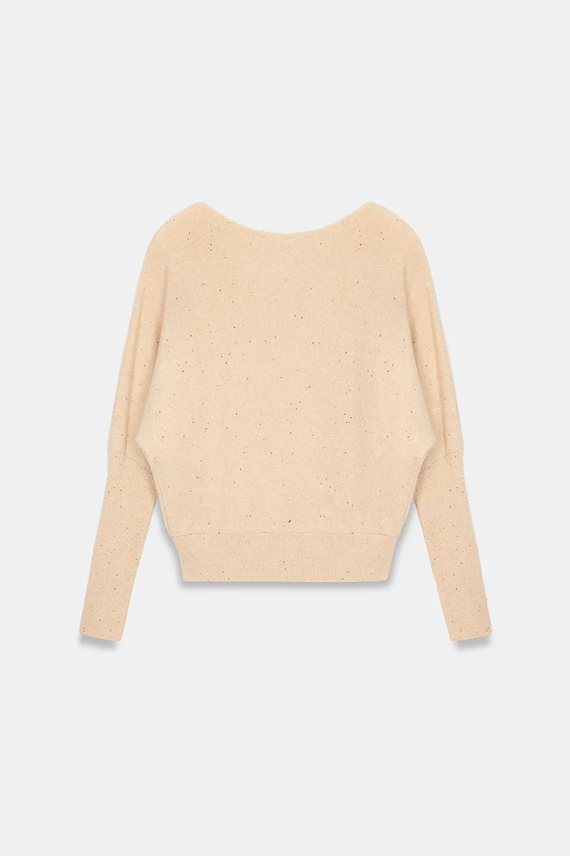 Dilvin Beige Natural DILVIN Women's Knit Sweater for Women | Best Price UAE