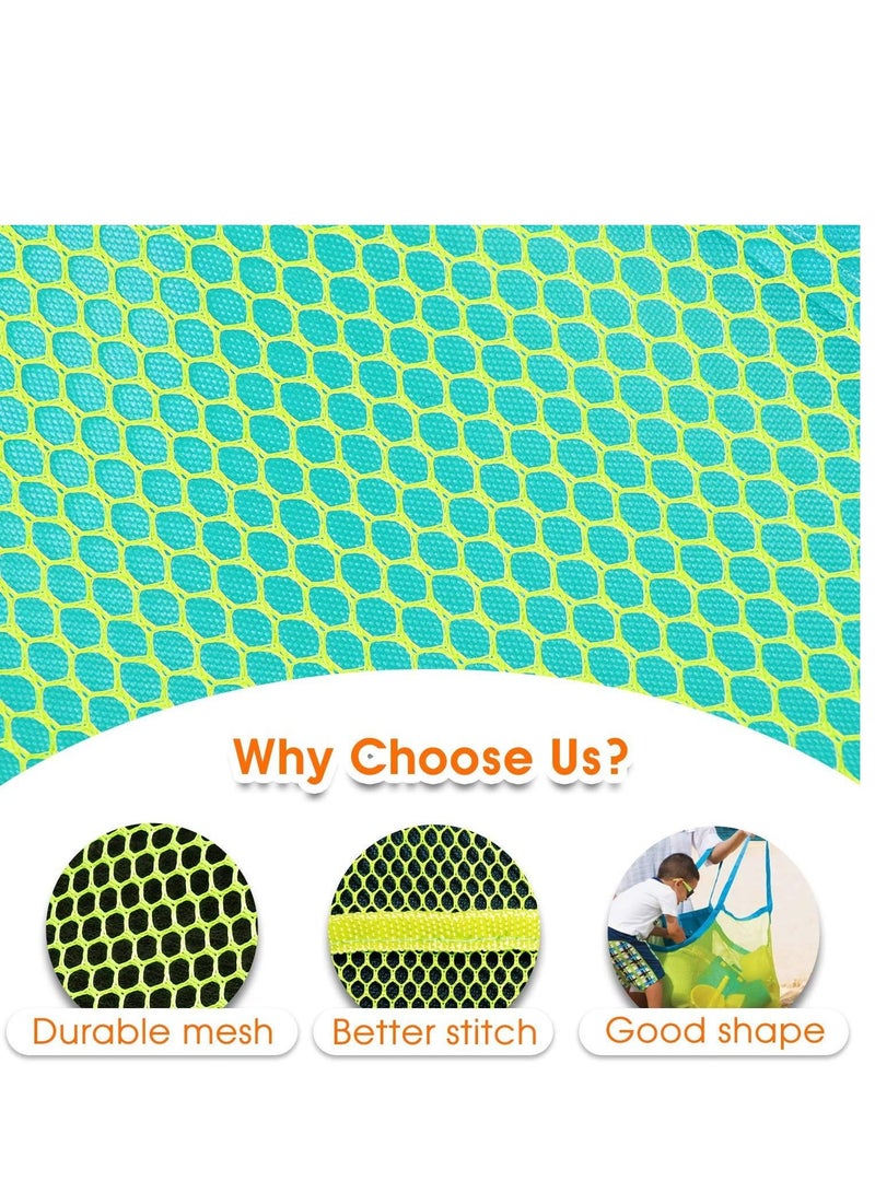 SYOSI Sand Beach Mesh Storage Bag for Kids Summer Shell Toys Clothes Tote Bags for Holding Children’s Market Grocery Picnic - Image 4