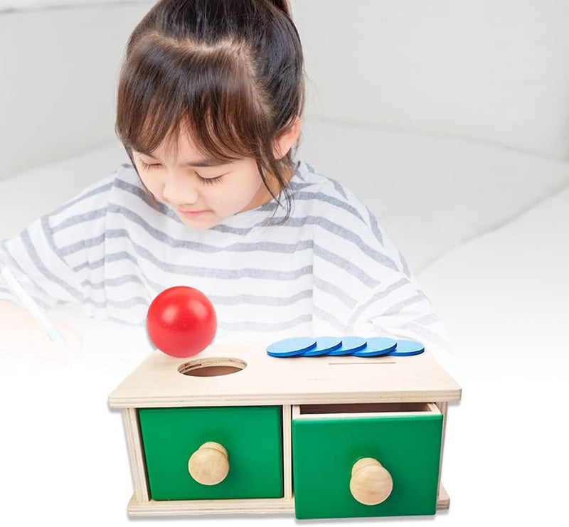 klarako Infant Coin Box Object Montessori Preschool Learning Toddler Materials for Gifts Children Birthday - 2 in 1 - Image 4