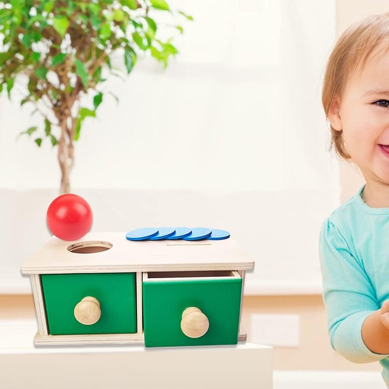klarako Infant Coin Box Object Montessori Preschool Learning Toddler Materials for Gifts Children Birthday - 2 in 1 - Image 5