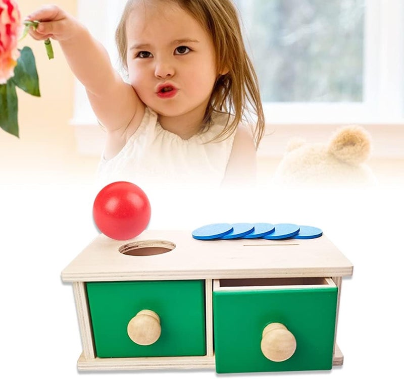 klarako Infant Coin Box Object Montessori Preschool Learning Toddler Materials for Gifts Children Birthday - 2 in 1 - Image 2