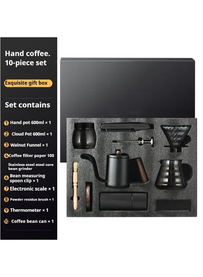 M MIAOYAN Outdoor combination portable gift self-use gift box powder press powder distributor hand brew coffee pot set - Image 1