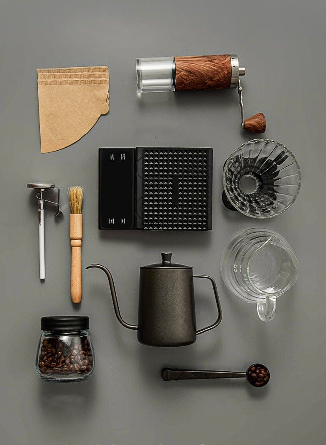 M MIAOYAN Outdoor combination portable gift self-use gift box powder press powder distributor hand brew coffee pot set - Image 2
