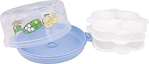 NURAT Primmum Quality Idli Maker Usable for Microwave with Primmum Quality Plastic - Blue Color - Image 2