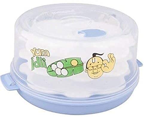 NURAT Primmum Quality Idli Maker Usable for Microwave with Primmum Quality Plastic - Blue Color - Image 1