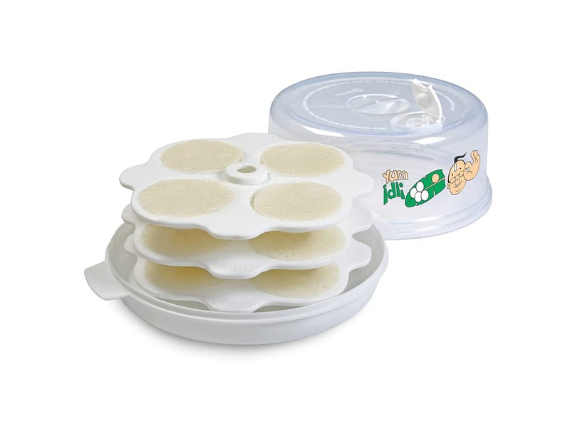 NURAT Primmum Quality Idli Maker Usable for Microwave with Primmum Quality Plastic - Blue Color - Image 3