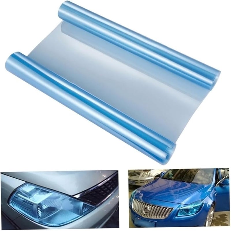فيلم تلوين ضوء الرأس الأزرق فينيل لاصق تغليف لمصابيح السيارة حماية من الخدش تصميم فريد - Image 2