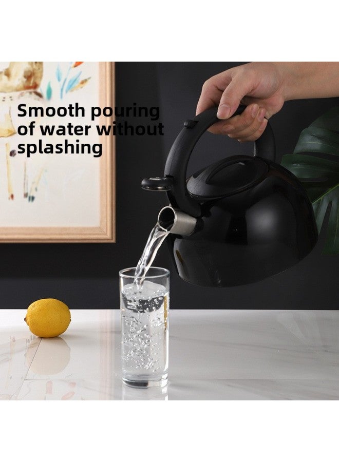 Wild Teapot Cap Explosion-proof Travel Household Stainless Steel Flat Bottom Sound Kettle Induction Cooker Gas Stove Free Shipping-Color:European Handle Natural Color 3 Liters-Capacity:Default  - Image 4