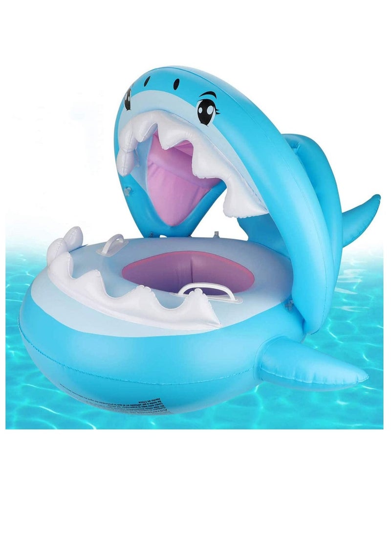 واي آند دي Airbags Floating Inflatable Swimming Float Baby Ring Pool with Canopy Floatie Swim for Kids Aged 9-36 Months  - Image 1