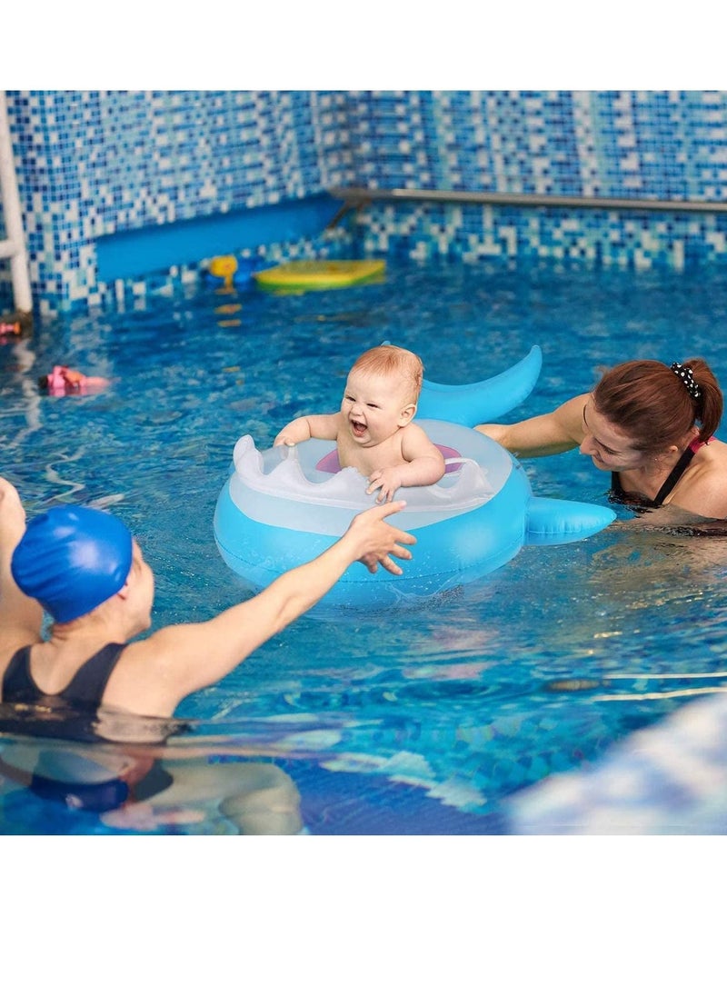واي آند دي Airbags Floating Inflatable Swimming Float Baby Ring Pool with Canopy Floatie Swim for Kids Aged 9-36 Months  - Image 4