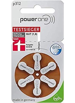 Power One Size 312 Hearing Aid Battery No Mercury, 60 Batteries  - Image 2