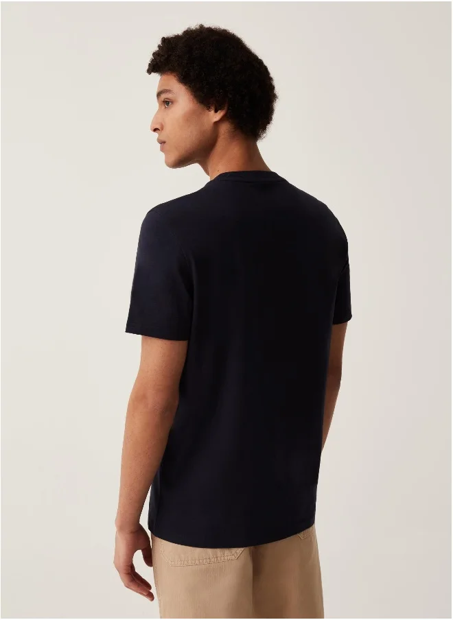 Ovs Cotton T-shirt with Grand&Hills print