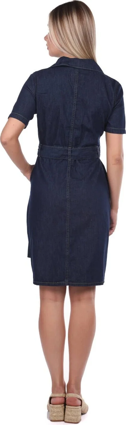 Banny Jeans Belt Detailed Jean Dress
