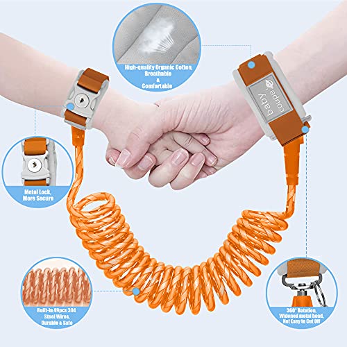 WSZCML Toddler Harness Walking Leash- Child Anti Lost Wrist Link - Child Safety Harness - Upgrade with Reflective(6.5ft) - for Boys and Girls,Not Easy to Open Without Key(Orange) - Image 2