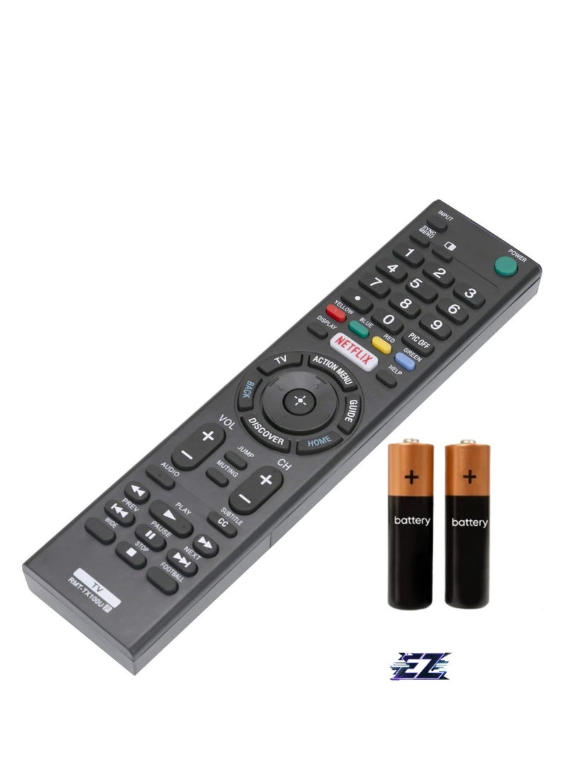 ELTRAZONE RMT-TX100U Universal Remote Control Replacement for Sony LED 4K UHD Smart Bravia TV – Compatible with 49X700D, 55X700D, KDL-50W800C, KDL-50W850C, KDL-55W800C, KDL-55W850C, KDL-65W800C, KDL-65W850C, KDL-75W800C, KDL-75W850C – Includes Battery - Image 1