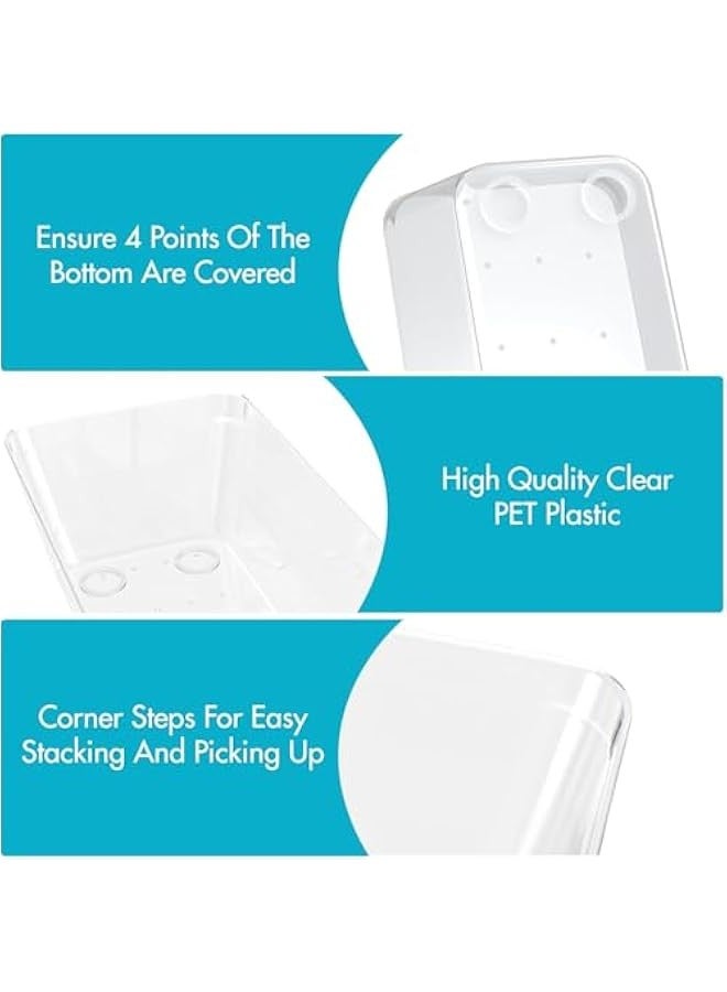 Beauenty 25 PCS Clear Plastic Drawer Organizer Set – 4 Sizes Versatile Storage Bins for Makeup, Kitchen, Bathroom, Vanity, Desk & Office – Stackable & Durable Drawer Divider Trays for Home Organization - Image 4