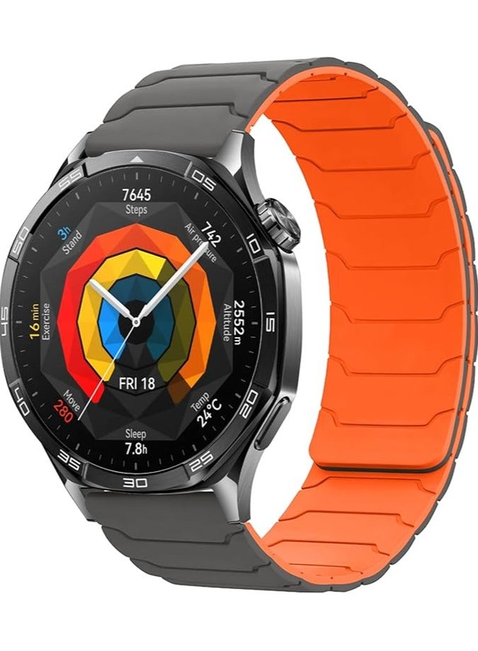keloray 22 mm Strap Compatible with Huawei Watch GT 5 46 mm/Watch GT 5 Pro 46 mm/Watch GT 4/GT 4 Pro/4 46 mm, Reversible Silicone Magnetic Straps for Huawei Watch 4 Pro 48 mm - Image 1