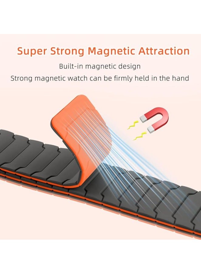 keloray 22 mm Strap Compatible with Huawei Watch GT 5 46 mm/Watch GT 5 Pro 46 mm/Watch GT 4/GT 4 Pro/4 46 mm, Reversible Silicone Magnetic Straps for Huawei Watch 4 Pro 48 mm - Image 3