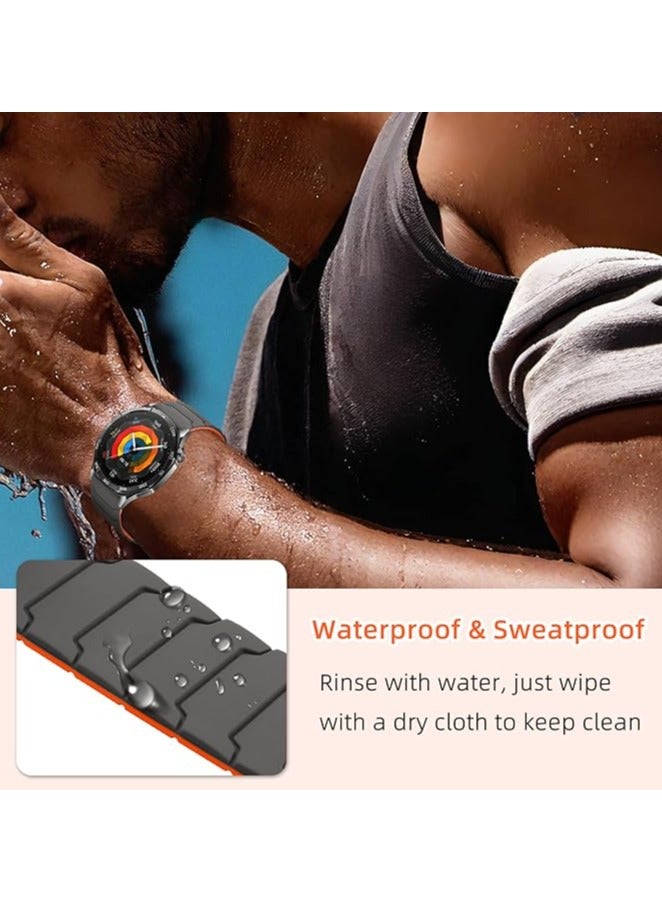 keloray 22 mm Strap Compatible with Huawei Watch GT 5 46 mm/Watch GT 5 Pro 46 mm/Watch GT 4/GT 4 Pro/4 46 mm, Reversible Silicone Magnetic Straps for Huawei Watch 4 Pro 48 mm - Image 5