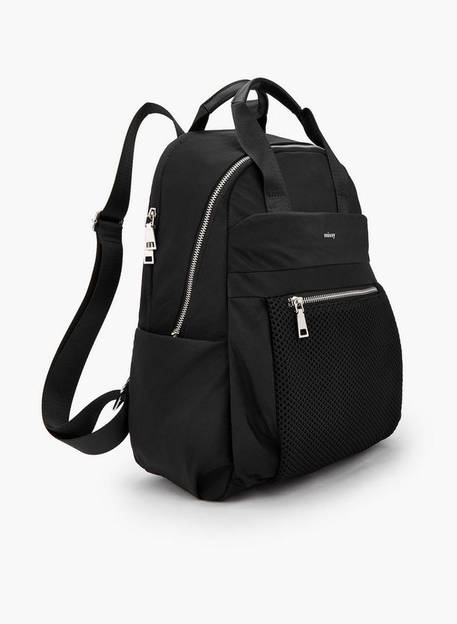MISSY Textured Backpack With Adjustable Shoulder Straps - Image 3