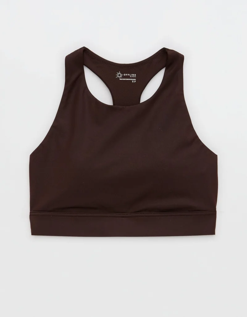 Aerie  OFFLINE By Aerie Goals Gloss High Neck Sports Bra for Women | Best Price UAE