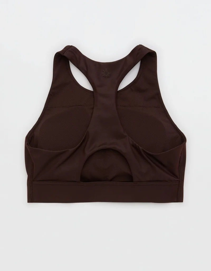 Aerie  OFFLINE By Aerie Goals Gloss High Neck Sports Bra for Women | Best Price UAE