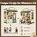 Fsolis Book Nook Kit DIY Miniature Coffee House for Adults Bookshelf Diorama Mini Coffee Shop 3D Puzzles Building Craft Gifts for Women Book Lovers Readers Sunny Cafe - Image 4