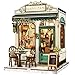 Fsolis Book Nook Kit DIY Miniature Coffee House for Adults Bookshelf Diorama Mini Coffee Shop 3D Puzzles Building Craft Gifts for Women Book Lovers Readers Sunny Cafe - Image 2