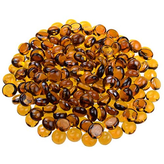 KINGOU Flat Glass Gems/Beads/Stones for Vase Filler, Table Scatter, Games 1 Lbs (14-16mm, Approx. 5/8") - Image 4