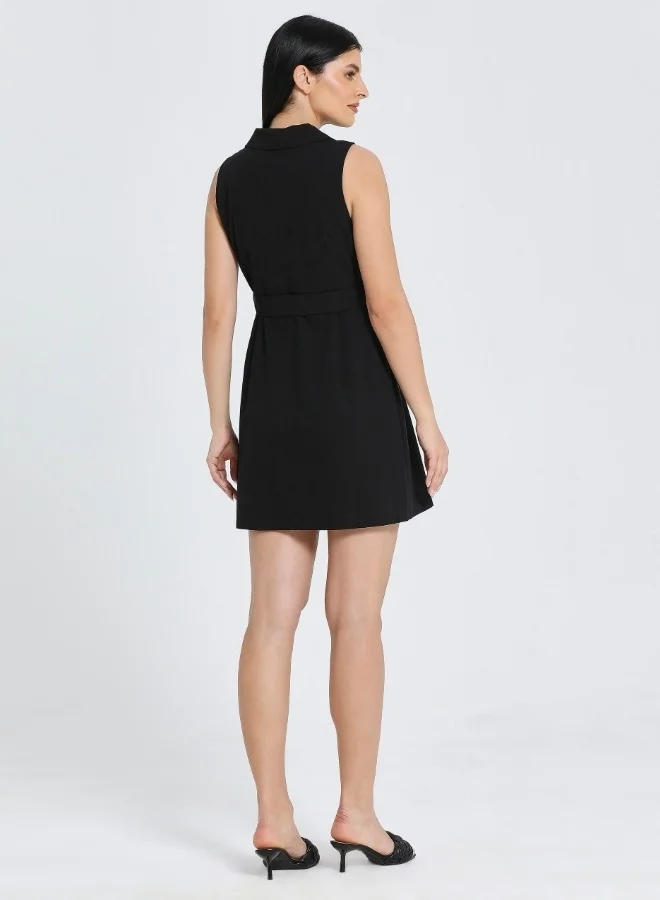 زابايوني Classic Black Sleeveless Dress