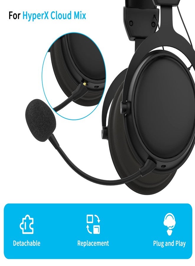 Cubilux Cublilux TRS Mic Replacement for HyperX - Cloud Mix Gaming Headsets - Crystal Clear Audio, Noise Cancelling, Adjustable Arm - Enhance Your Gaming and Streaming Audio Experience-6.5inch - Image 5