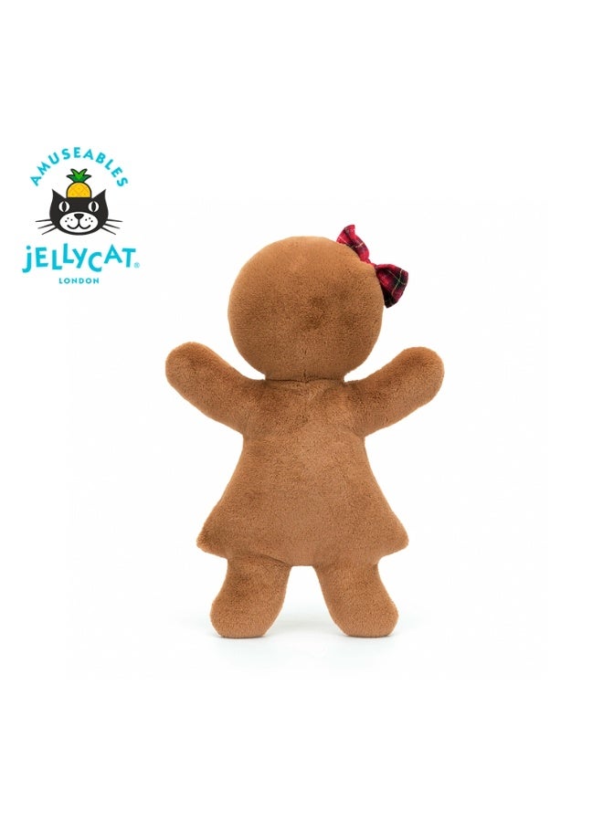 جيليكات سعيد خبز الزنجبيل روبي دمية بلوش دمية هدية دمية مهدئة 2025 عيد الميلاد منتج جديد ، حجم قياسي - Image 4