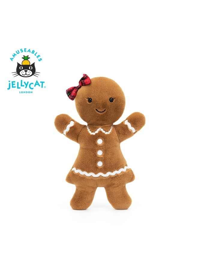 جيليكات سعيد خبز الزنجبيل روبي دمية بلوش دمية هدية دمية مهدئة 2025 عيد الميلاد منتج جديد ، حجم قياسي - Image 1