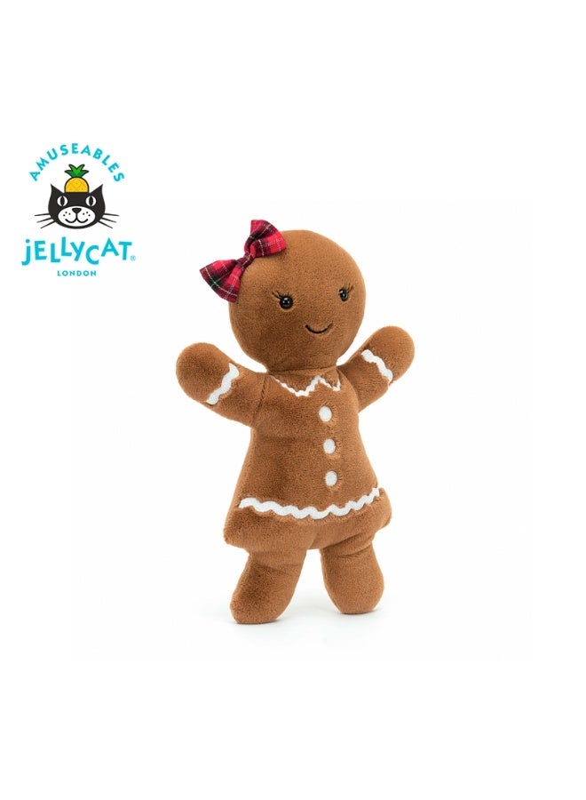 جيليكات سعيد خبز الزنجبيل روبي دمية بلوش دمية هدية دمية مهدئة 2025 عيد الميلاد منتج جديد ، حجم قياسي - Image 2