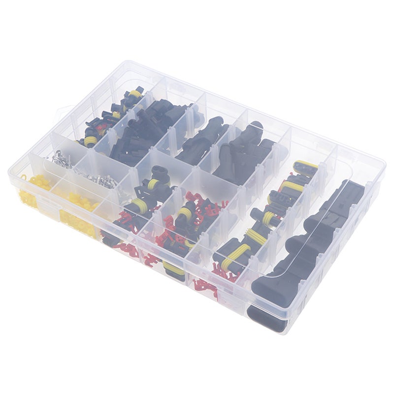 408 PCS Wateresistance Car Electric Cable Connector Terminal Plug Kit Set 1 2 3 4 Pin Truck Plug Car Spark Connector Assorted Box Portable - Image 4