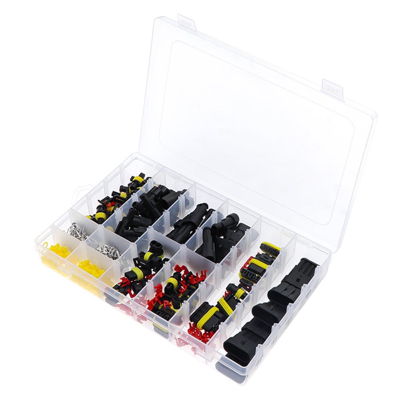408 PCS Wateresistance Car Electric Cable Connector Terminal Plug Kit Set 1 2 3 4 Pin Truck Plug Car Spark Connector Assorted Box Portable - Image 5