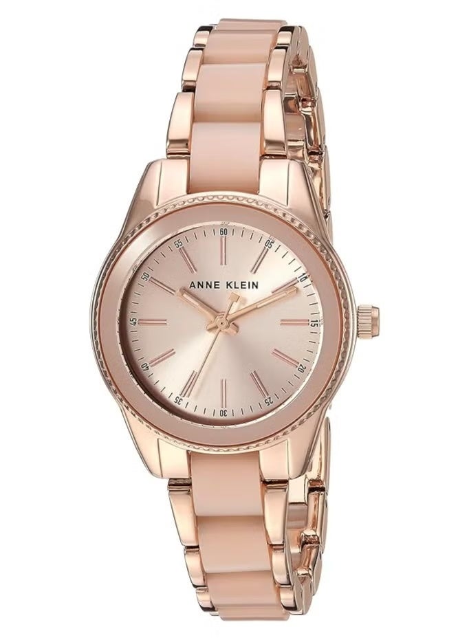 ANNE KLEIN Women's Rose Gold Analog Plastic Strap Watch - AK3212LPRG - Image 1