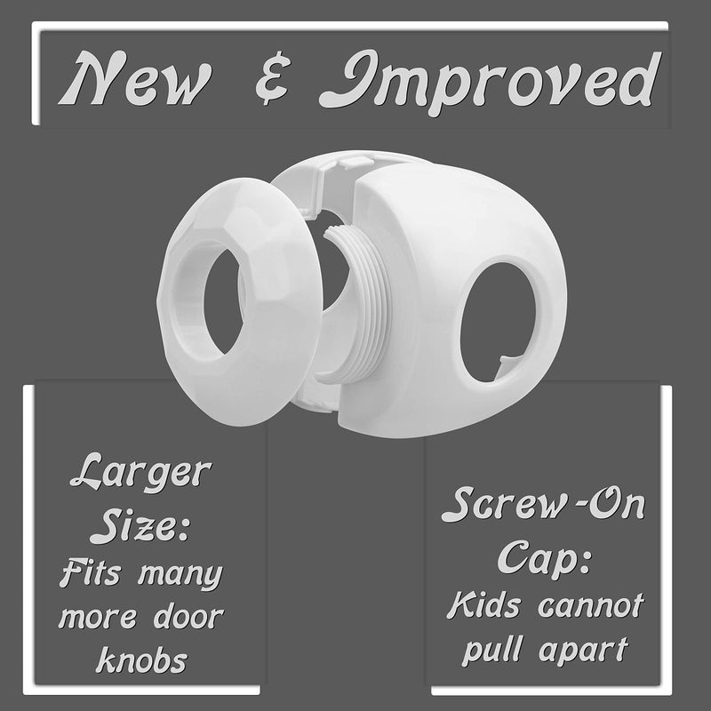 Driddle Door Knob Safety Cover for Kids - 5 Pack - Baby Proof Door Knob Covers - Door Locks for Kids Safety Child Proof - White - Image 4