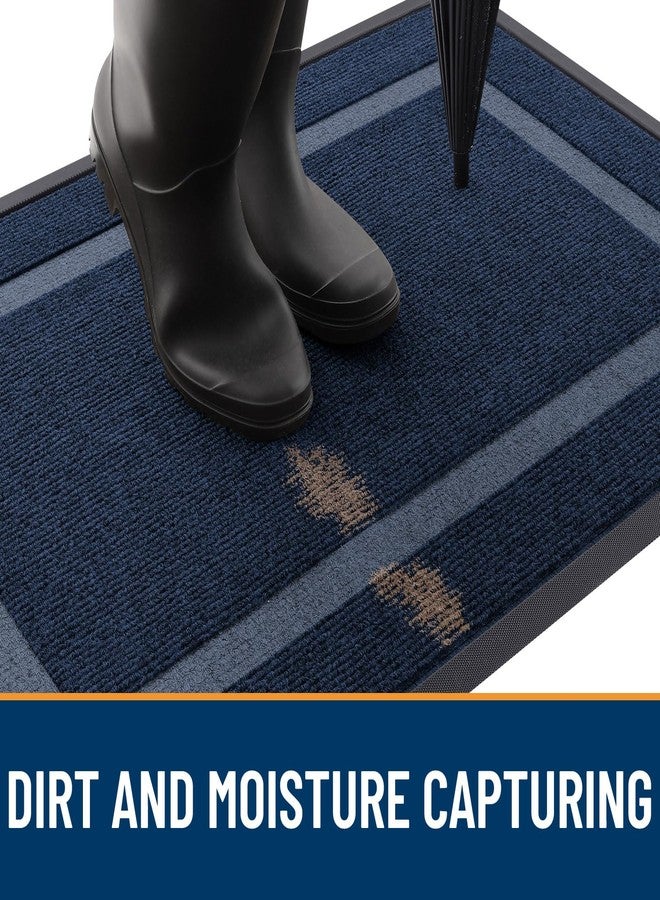 OLANLY Front Door Mat Indoor Outdoor Entrance, Waterproof All-Season, All-Weather Doormat, Sturdy Natural Rubber, Fade Resistant, Low Profile, Easy Clean Patio Porch Entryway Mat, 47x30, Blue - Image 5