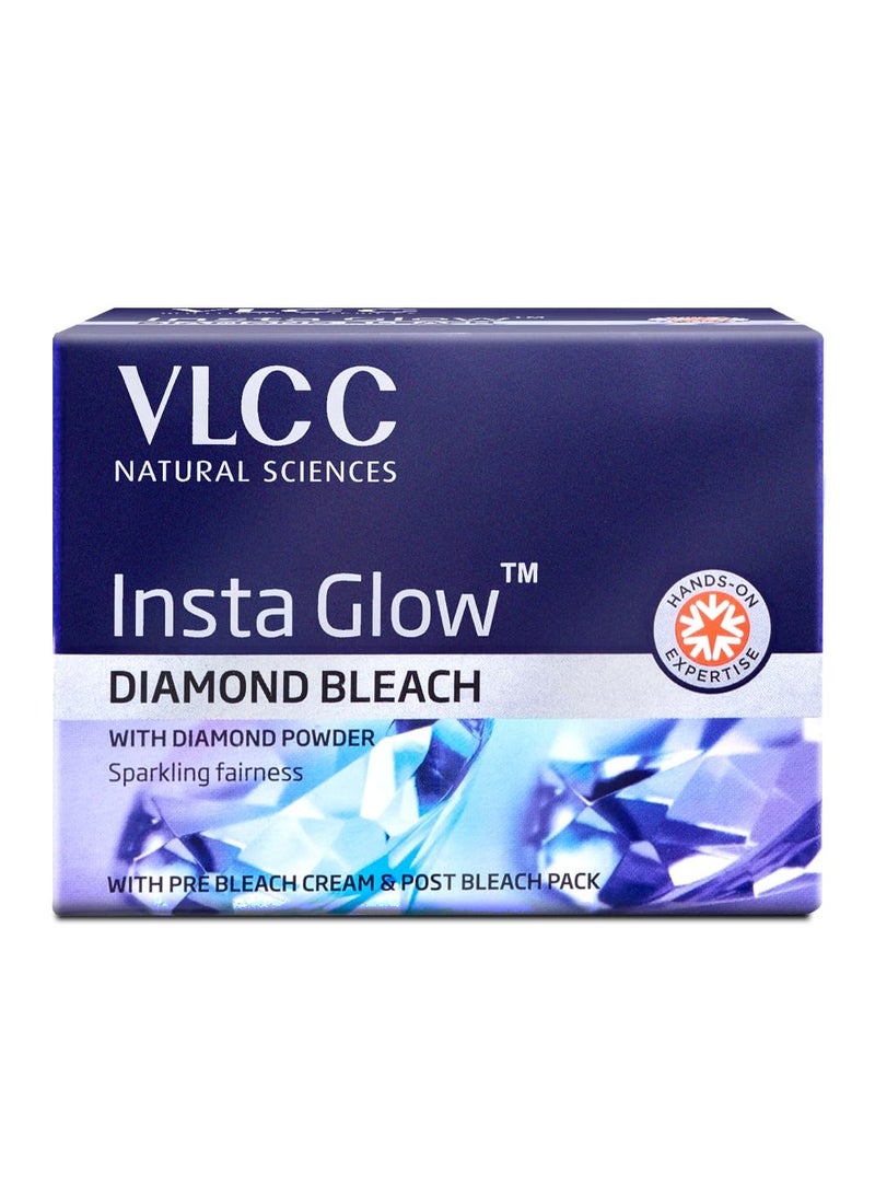 VLCC Insta Glow Diamond Bleach - 402g | With Diamond Powder For Sparkling Fairness | Skin Brightening Bleach | Minimizes Dark Spots, Reduces Facial Hair Visibility. - Image 1