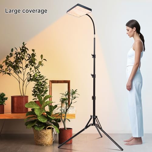 FECiDA Sunlight Plant Grow Light with Tripod Stand, 25 Watt Grow Lights for Indoor Plants, Seed Starting, Daisy Chain Function, Plug and Play, 24"-64" Height Adjustable - Image 2