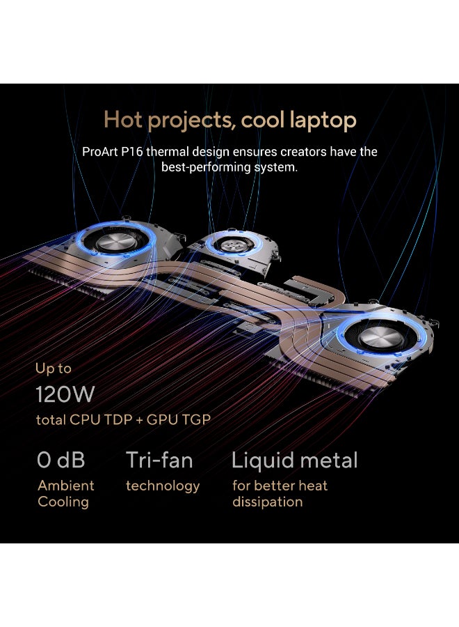 ASUS ProArt Laptop With 16-Inch Full HD Display,AMD Ryzen 9 HX 370 Processor/64GB RAM/4TB SSD/Nvidia RTX 5070 Graphics/Windows 11 Home English Black - Image 4