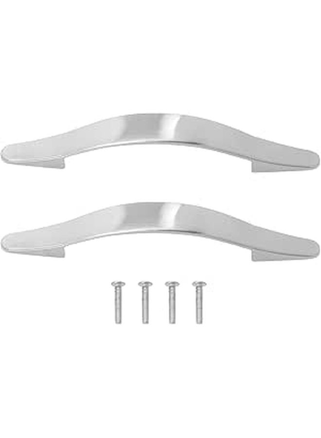 Brushed Stainless Steel Cabinet Handles 6 Inch 2pcs Bow Shape Drawer Pulls - Image 1